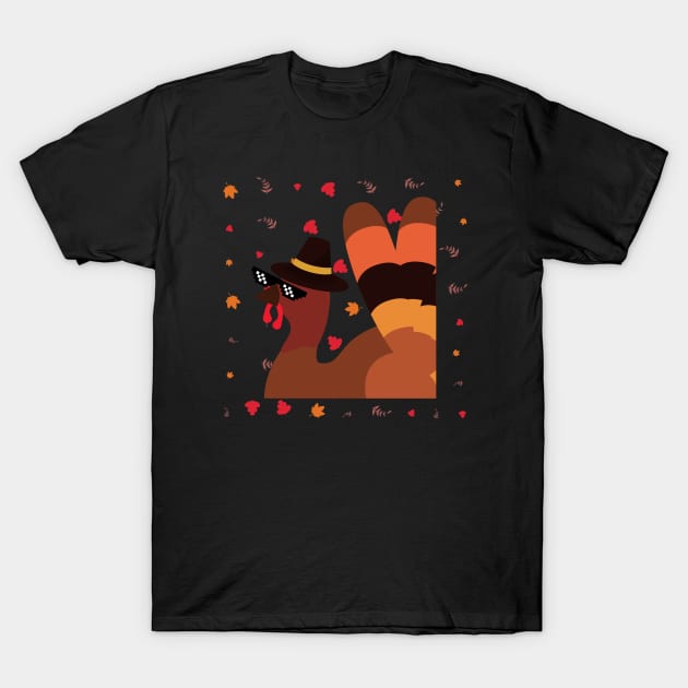 Turkey Thanksgiving T-Shirt by Nanouche